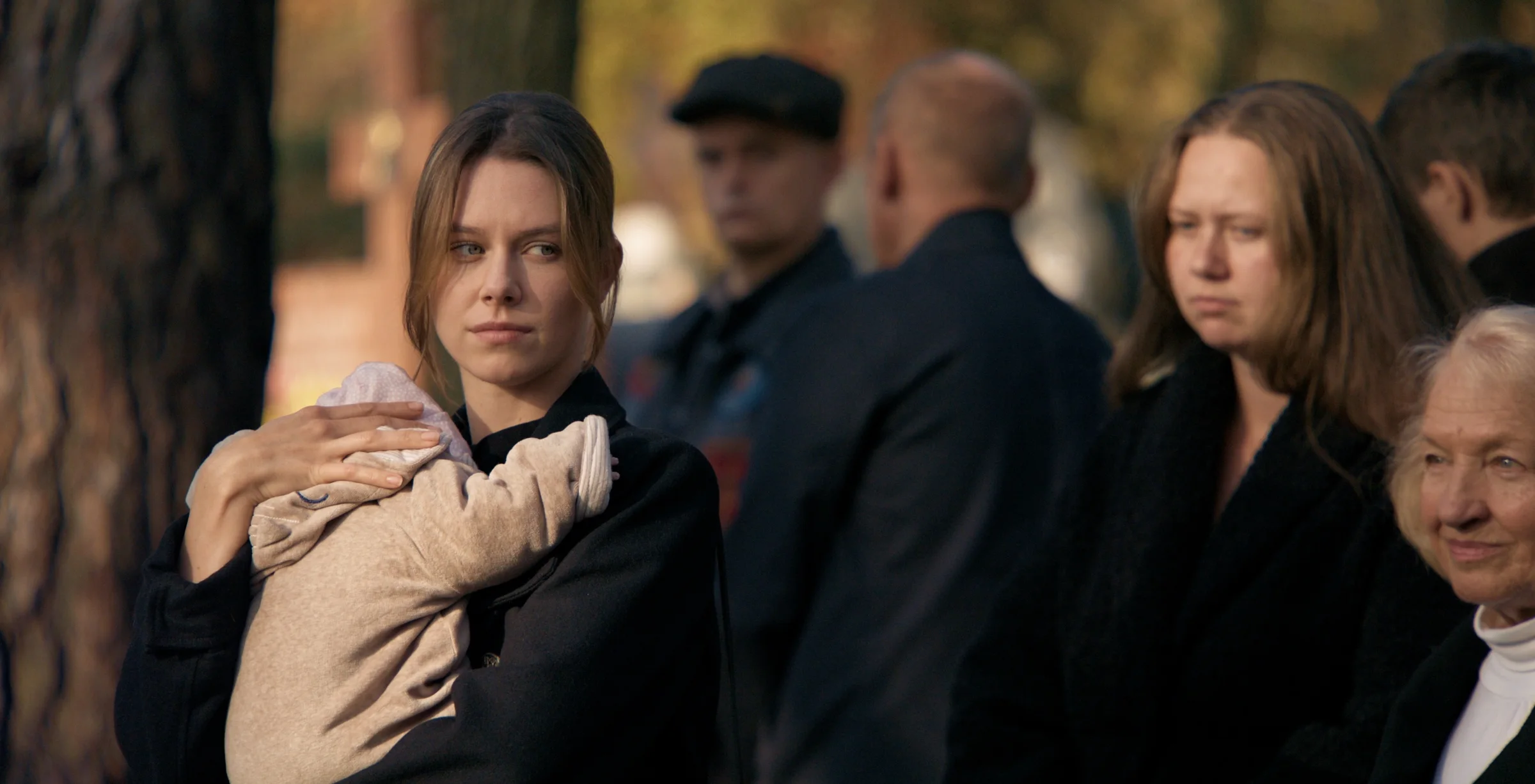 A frame from the short film Hańba